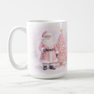 Pastel Roze Kerstman Koffiemok
