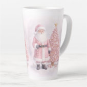 Pastel Roze Kerstman Latte Mok (Rechterhoek)