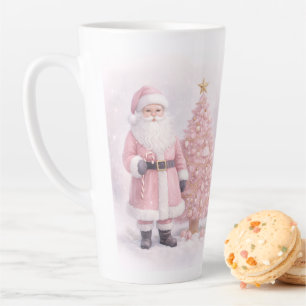 Pastel Roze Kerstman Latte Mok