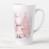 Pastel Roze Kerstman Latte Mok (Rechts)