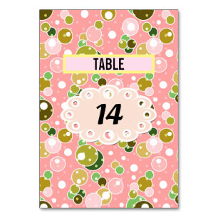 Pastel roze kinder leuke bubbels rond de verjaarda kaart