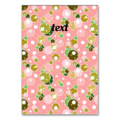 Pastel roze kinder leuke bubbels rond de verjaarda kaart (Achterkant)