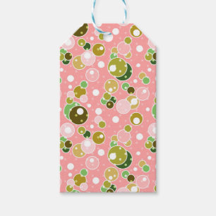 Pastel roze kinderen leuke bubbels cadeaulabel