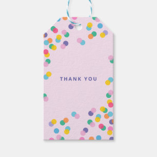Pastel roze kinderen van afgelopen dag Dank je Con Cadeaulabel