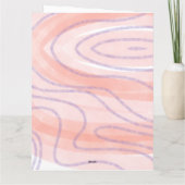 Pastel roze kleuren aangepaste fotoverjaardagskaar kaart (Achterkant)