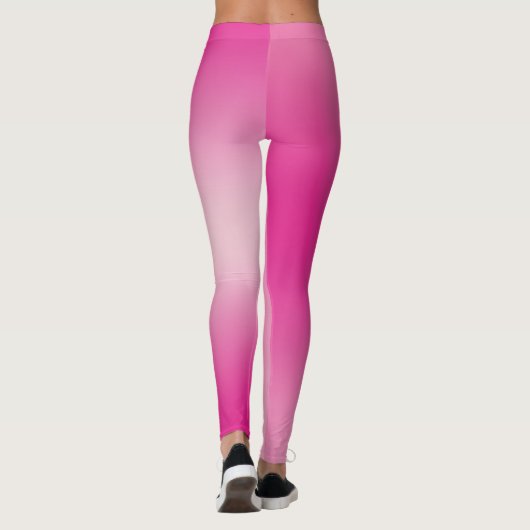 Pastel roze kleuren Abstracte vervagen gradiënt om Leggings (Achterkant)