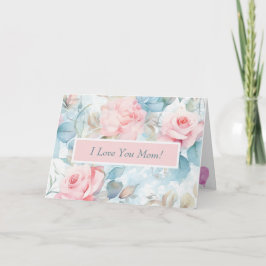Pastel Roze Knuffel Persoonlijke Moederdagkaart Kaart