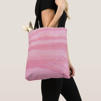  pastel roze koraal hout effect ontwerp tote bag
