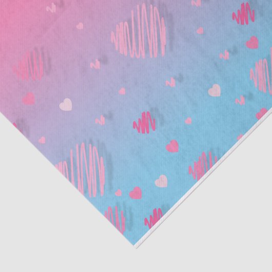 Pastel roze krabbelsteentjes Valentijnse ontkoppel Tissuepapier (Detail)