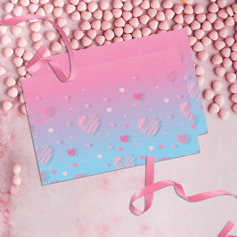 Pastel roze krabbelsteentjes Valentijnse ontkoppel Tissuepapier