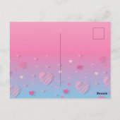 Pastel Roze kribble Hartelijk gefeliciteerd met Fi Briefkaart (Achterkant)
