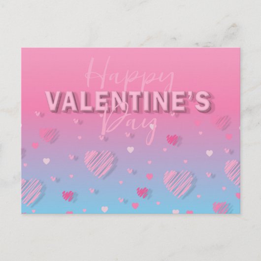 Pastel Roze kribble Hartelijk gefeliciteerd met Fi Briefkaart (Voorkant)