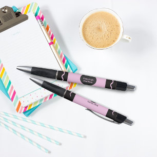 Pastel Roze Krijtje Wrap Monogram Naam Pen