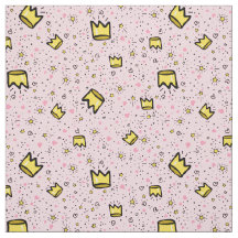 pastel roze kroon grillig doedelpatroon