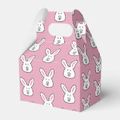 Pastel Roze Kute Paast Bunny Patroon Bedankdoosjes (Achterkant)