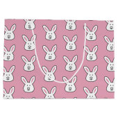 Pastel Roze Kute Paast Bunny Patroon Groot Cadeauzakje (Achterkant)