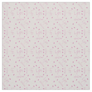 Pastel Roze "Laat het sneeuwen" Kerstmis Stof