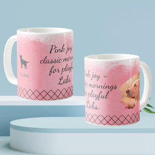 Pastel Roze Labrador Retriever Aangepaste Foto & N Koffiemok