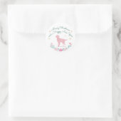 Pastel Roze Labrador Retriever – Kersteditie Ronde Sticker (Tas)