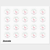 Pastel Roze Labrador Retriever – Vakantie Bewerkin Ronde Sticker (Vel)