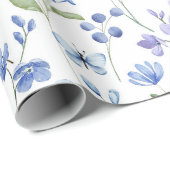 Pastel Roze Lavendel Lente Bloemen Cadeaupapier (Rol Hoek)