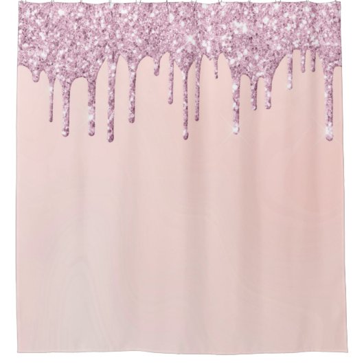 *~* Pastel roze lavender Paars Glitter Drip AP7  Douchegordijn (Voorkant)