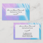 *~* Pastel roze lavender Rosebud Waterverf  Visitekaartje (Voorkant / Achterkant)