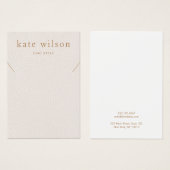 Pastel Roze leder (afbeelding) Ketting Display Car Visitekaartje (Voorkant /achterkant)