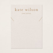 Pastel Roze leder (afbeelding) Ketting Display Car Visitekaartje (Voorkant)