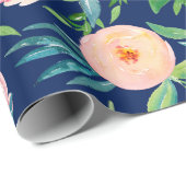Pastel roze lentbloem cadeaupapier (Rol Hoek)