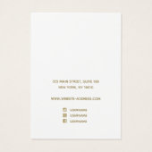 Pastel roze lettertype lettertype lettertype visitekaartje (Achterkant)