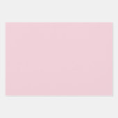 Pastel roze lichtroze effen kleur inpakpapier vel (Voorkant)