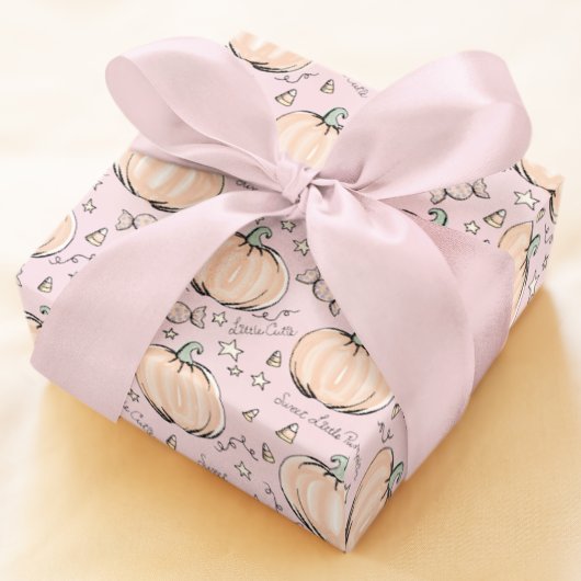 Pastel roze lief klein pompoen Baby Cadeaupapier