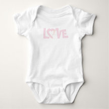 Pastel Roze Liefdeshart Baby Rompertje