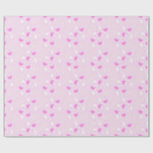 Pastel Roze Liefdeshartjes Cadeaupapier (Vlak)