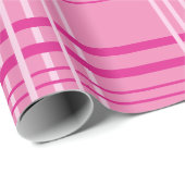 Pastel roze lijnen eenvoudig schoon cadeaupapier (Rol Hoek)