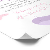 Pastel Roze Lila walvisvangst Verjaardagtijd Capsu Poster (Hoek)