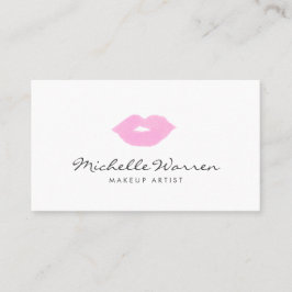 Pastel roze lippen Waterverf make-up artiest Visitekaartje