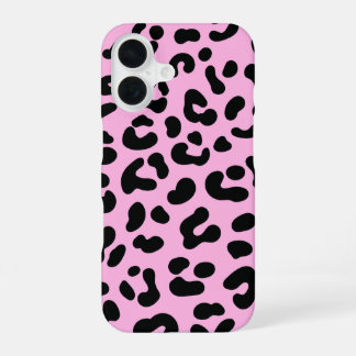 Pastel Roze Luipaardprint iPhone 16 Hoesje