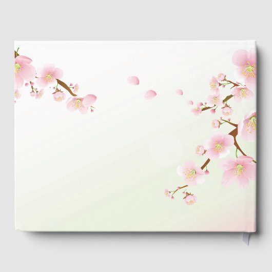 Pastel Roze Magnolia Lente Blossom Gastenboek (Achterkant)