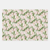 Pastel roze Magnolia Roos Inpakpapier Vel (Voorkant 2)