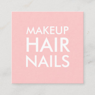Pastel roze make-up artiest/salon visitekaartje