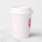 Pastel Roze ‘Mama’ Papieren Beker met Hart (Rechts)