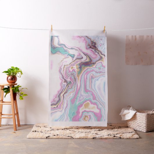 Pastel Roze Marmer Sereniteit Stof (Voorbeeld)