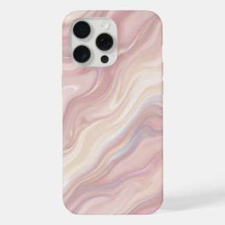 Pastel Roze Marmer Wervelend Abstract iPhone 15 Pro Max Case