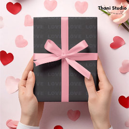 Pastel Roze Matching met zwart inpakpapier Satijnen Lint