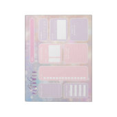 Pastel Roze Meisje Schattige Dagelijkse Planner Notitieblok (Linkerzijde)