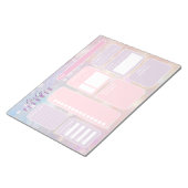 Pastel Roze Meisje Schattige Dagelijkse Planner Notitieblok (Schuin)