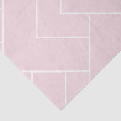 Pastel Roze met Witte Geometrische Patronen Tissuepapier (Detail)