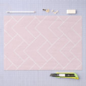 Pastel Roze met Witte Geometrische Patronen Tissuepapier (Craft)